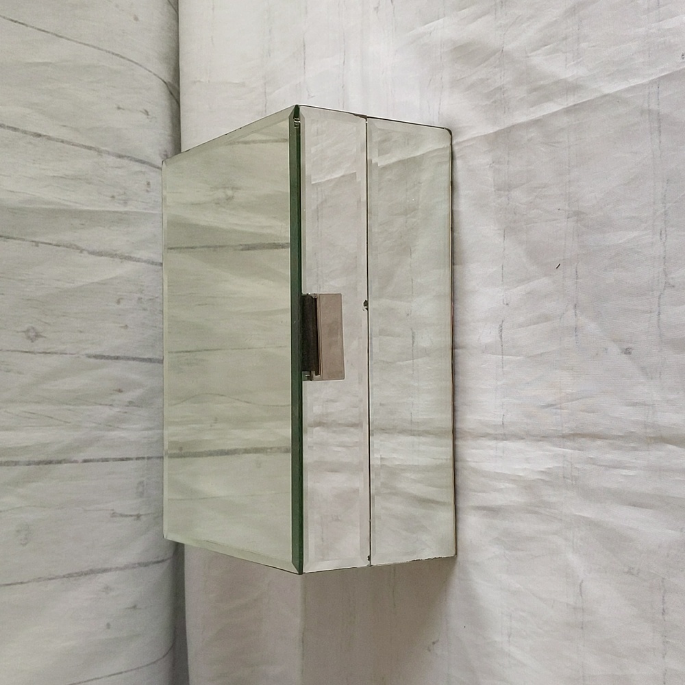 Vintage Hollywood Glamour Mirrored Jewelry Box